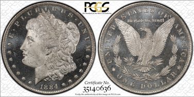 1884-O $1 MS65+ DMPL