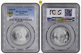 1946-B 5 Fr Gad-766 F-339 Al MS65