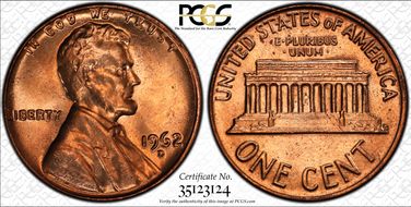 1962-D 1C MS66RD