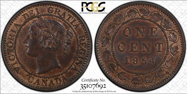 1859 1C DPN9 T4 AU58BN