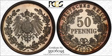 1903-A 50 Pfg J-15 PR67DCAM