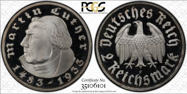 1933-F 2 Mk Luther J-352 PR66DCAM