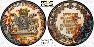1865-B Thaler Shooting Steul-1 Ag MS66