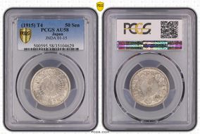 (1915) T4 50 Sen JNDA 01-15 AU58