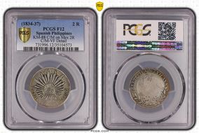 (1834-37) 2 R KM-88 C/M on Mex 2R F12