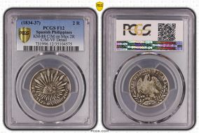 (1834-37) 2 R KM-88 C/M on Mex 2R F12