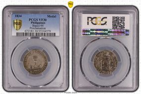 1834 Medal Honeycutt-11 Basso-95 Ag VF30