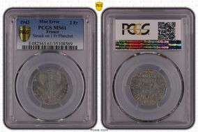 1943 2 Fr Gad-536 F-270 MS61