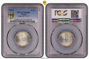 1911 1 Fr Gad-467 F-217 MS65