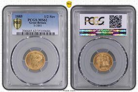 1885 1/2 Sov S-3861 MS62