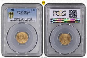 1912 5 G KM-151  Au MS64