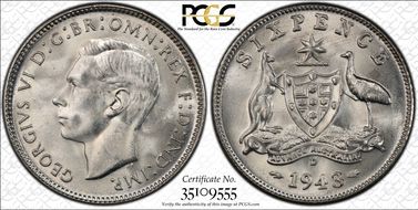 1943-D 6D KM-38  Ag MS65