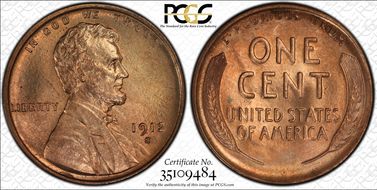 1912-S 1C MS65+ RD