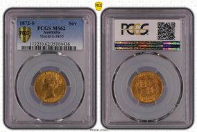 1872-S Sov Shield S-3855 MS62