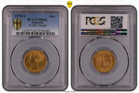 1878-S Sov S-3855 Shield MS62