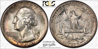 1940-S 25C MS67+