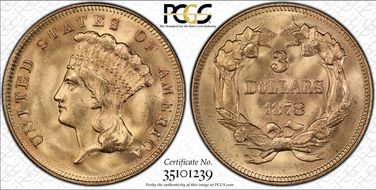 1878 $3 MS65