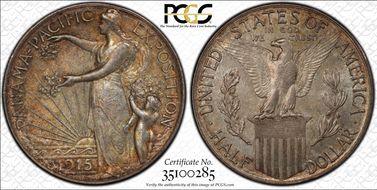 1915-S 50C Panama-Pacific MS65