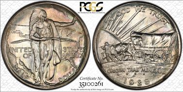 1928 50C Oregon MS68