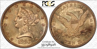 1880-O $10 MS61