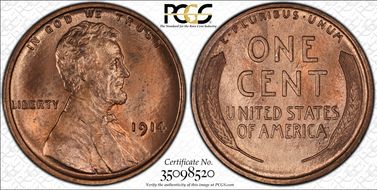 1914 1C MS66RD