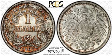 1907-D Mark J-17 MS67+