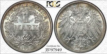 1914-J Mark J-17 MS67