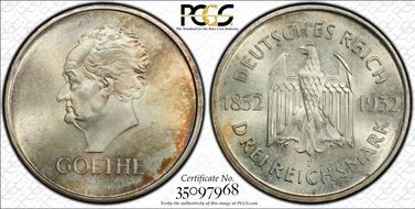 1932-F 3 Mk Goethe J-350 MS65