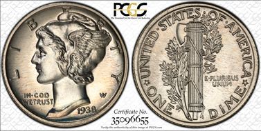 1938 10C PR68