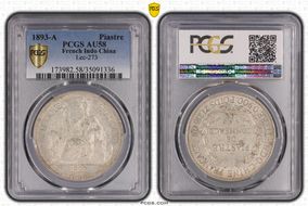 1893-A Piastre Lec-273 AU58