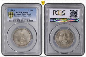 1934-A 5 Mk Potsdam w/Date J-356 MS65