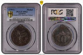 (1901) Medal Vernon-2791 Services Holed MS62