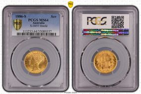 1886-S Sov S-3855B Shield MS64