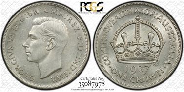 1937 Crown KM-34  Ag MS61