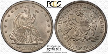1874 50C AU58