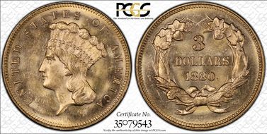 1880 $3 MS64+