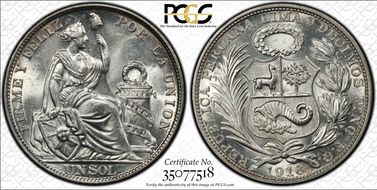 1916-FG Sol KM-196.27 Ag LIBERTAD Incuse MS64