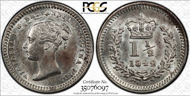 1842 1 1/2D S-3915 AU58