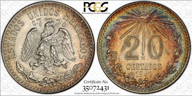 1942-M 20C KM-438  Ag MS64