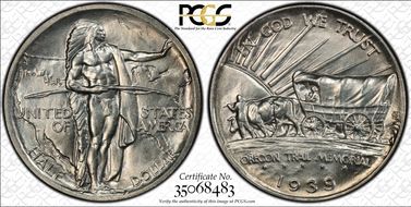 1939 50C Oregon MS66