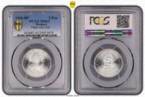 1936-BP 2 Pen Franz von Liszt KM-515  Ag MS63