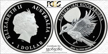 2018-P $1 Kookaburra Ag-2 Coin Set 2 Coin Set First Strike PR70DCAM