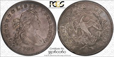 1796 $1 Small Date, Large Letters XF45