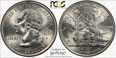 2001-D 25C Vermont MS67