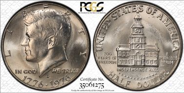 1976-D 50C Clad MS65