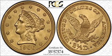 1906 $2.50 MS65