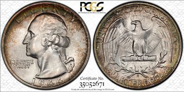 1944-S 25C DDO, FS-101 MS67