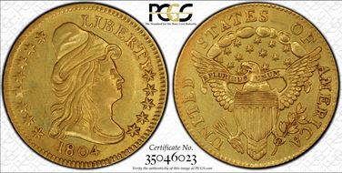 1804 $2.50 14 Star Reverse AU55