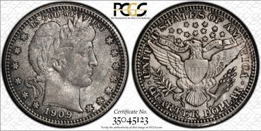 1909 25C MS63
