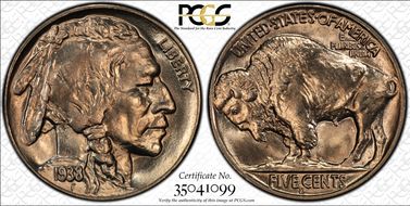 1938-D 5C Buffalo MS67